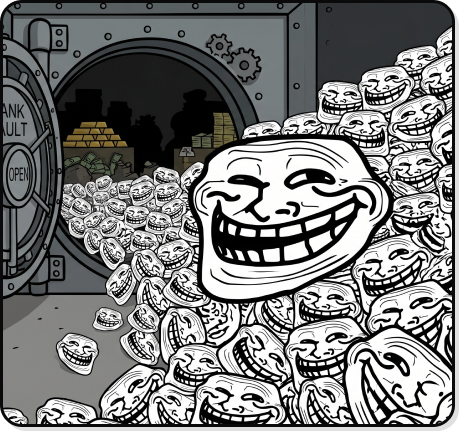 Trollions vault with troll faces